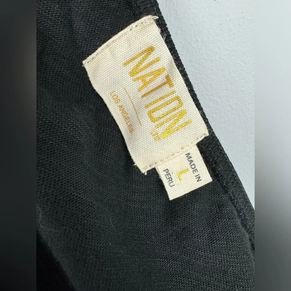 Nation LTD Ila Ruffle One shoulder in Jet Black size Large - Picture 5 of 7